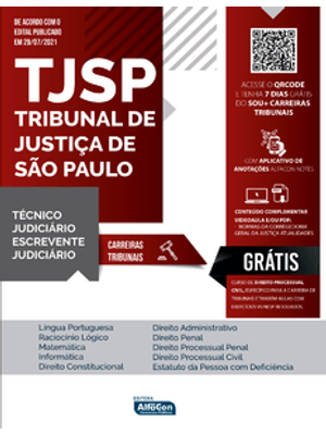 Escrevente e Técnico Judiciário - Tj Sp - Tribunal de Justiça de São Paulo: Edital 2021