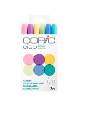 Marcador Copic Ciao Est C/6 Pastels - 12503023