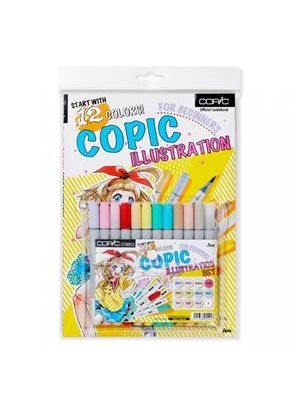 Marcador Copic Ciao Estojo C/12 C/ Livro - 12503074