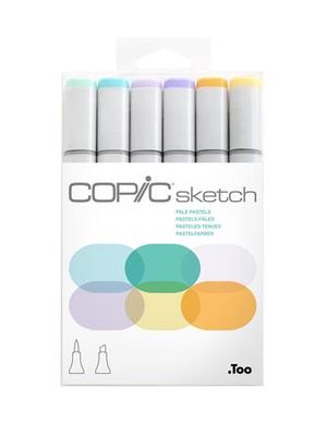 Marcador Copic Sketch Est C/6 Pale Pastels - 12502047