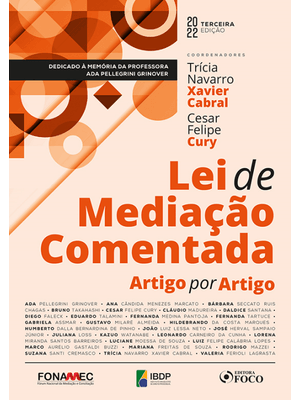 Lei de Mediação Comentada Artigo por Artigo - 3ª Ed - 2022