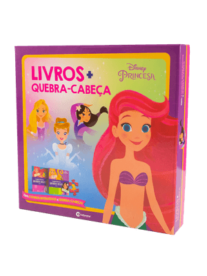 Box de Livros e Quebra Cabeça das Princesas