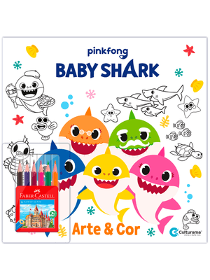 Arte e Cor com Lápis de Cor Baby Shark