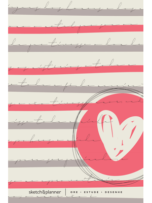Sketch & Planner - Coração Listrado: Ore, Estude, Desenhe