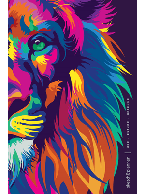 Sketch & Planner - Lion Colors: Ore, Estude, Desenhe