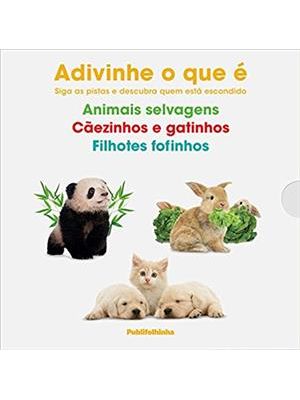 Box - Adivinhe o Que e - Animais Selvagens - Cãezinhos e Gatinhos - Filhotes Fofinhos