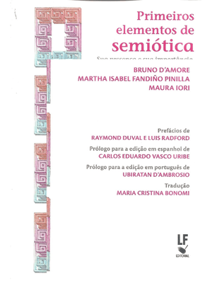 Primeiros Elementos de Semiótica: Sua Presença e Sua Importância no Processo de Ensino-Aprendizagem