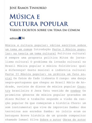 Música e Cultura Popular: Vários Escritos sobre Um Tema em Comum