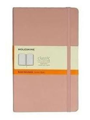 Caderno Moleskine Clássico Rosa Claro Capa Dura Grande Pautado
