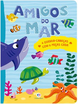 Amigos do Mar: 4 Quebra-Cabeças com 6 Peças Cada
