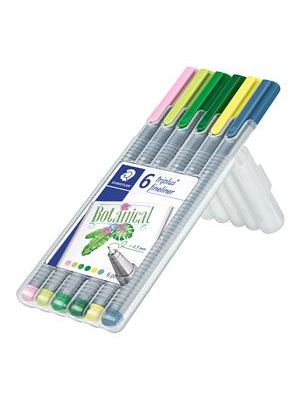 Caneta Staedtler Fineliner Triplus 0.3Mm Botanical C/6 Cores - 334 Sb6cs8