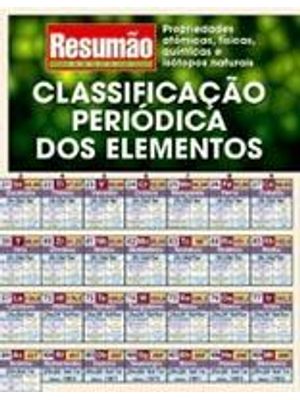 Resumao - Classificaçao Periodica dos Elementos