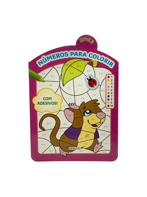Números para Colorir - Nível 3 - com Adesivos!