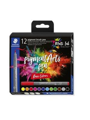 Caneta Pigment Brush Pen 371 Kit Basico 12 Cores - 371 C12-1 10