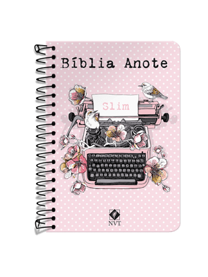 Bíblia Anote Nvt Slim Espiral - Typo Rosa: Série Slim