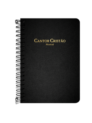 Cantor Cristão Grande com Música Espiral - Preto