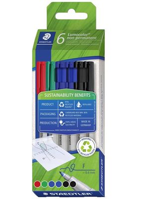 Marcador Lumocolor® Não Permanente 316 6 Cores 0.6Mm - 316 C6-1 10
