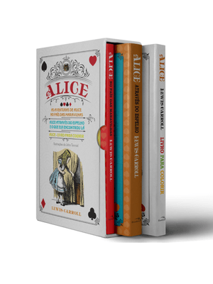 Box Alice no País das Maravilhas e Alice Através do Espelho + Alice para Colorir