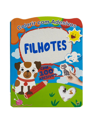 Colorir com Adesivos: Filhotes