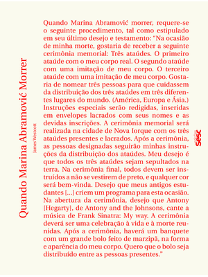 Quando Marina Abramovic Morrer: Uma Biografia
