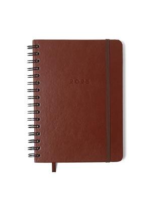 Agenda Planner Wire-O 2025 Clássica Semanal Anotações A5 Café