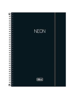 Caderno Espiral Universitario 1X10 - Neon Preto - 160 Folhas