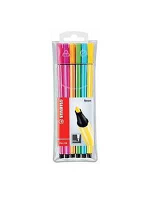 Caneta Stabilo Pen 6806, 1,0Mm Neon Sortida C/6 Cores Sortidas - 120.2300