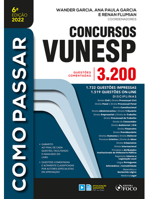Como Passar em Concursos da Vunesp - 3.200 Questões - 6ª Ed -2022