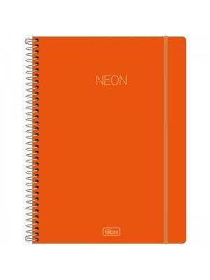 Caderno Esp Cpp 1/4 S/Pauta Neon Laranja 80F