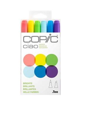 Marcador Copic Ciao Est C/6 Brights - 12503021