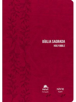 Bíblia Nvi Português/Inglês - Capa Luxo - Rosa