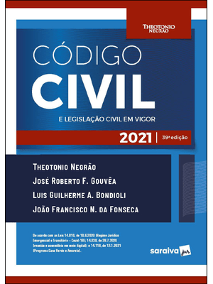 Código Civil e Legislação Civil em Vigor - 39ª Edição 2021