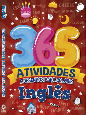 Inglês Livro 365 Atividades e Desenhos para Colorir