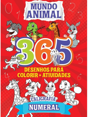 Mundo Animal - Tapete 365 Desenhos para Colorir + Atividades