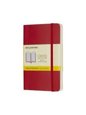 Caderno Moleskine Pautado com Capa Flexivel Vermelho Escarlate