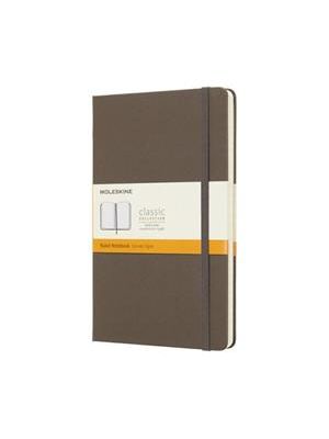 Caderno Clássico, Marrom Terra, Capa Dura, Pautado, Grande