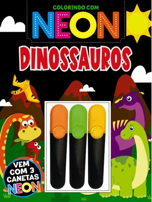 Colorindo com Neon - Dinossauros