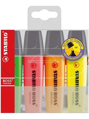 Marca Texto- Stabilo Boss C/4 Cores Sortidas- 113.2012