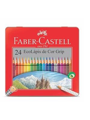 Lata Ecolapis de Cor Faber-Castell Grip 24 Cores