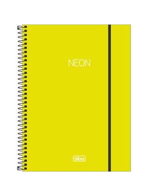 Caderno Esp Cpp 1/4 S/Pauta Neon Verde Limão 80F