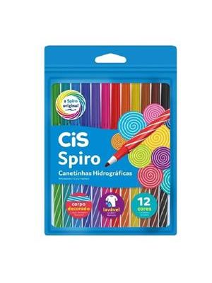 Caneta Hidrocor Cis Spiro Estojo com 12 Cores - 5.7423