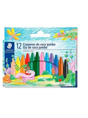 Giz de Cera Staedtler Jumbo C/ 12 Cores - 2299 C12 Pe