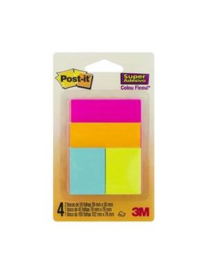 Post-It Cascata Misto C/4 Blocos