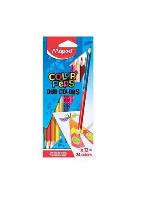 Lápis de Cor Colorpeps Duo 12 Lapis e 24 Cores