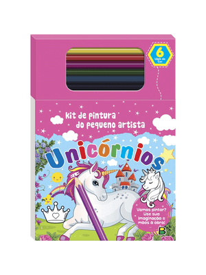 Livro de Pintura do Pequeno Artista: Unicórnios