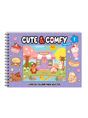 Cute & Comfy Super Extra Edição 01 - Livro de Colorir Adulto - Capa Dura Holográfica