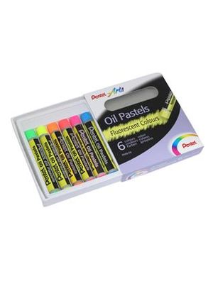 Giz Pastel Oleoso com 6 Cores Fluorescente | Phn-F6