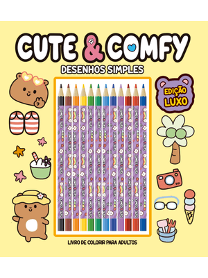 Cute & Comfy Desenhos Simples - Edição de Luxo - 12 Lápis de Cor
