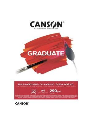 Bloco Canson Graduate Oleo/Acrilico 290G A4 20F