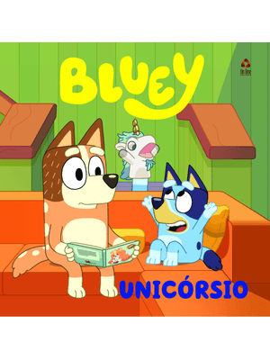 Bluey Livro de História - Unicórsio